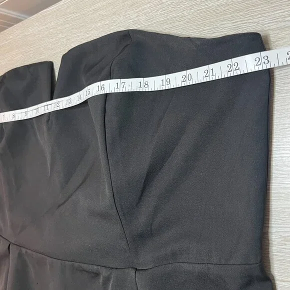 City Chic Black Strapless Peplum Top Womens Size 22W Zip Back Sweetheart - Picture 15 of 16